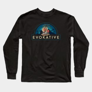 Surfboard Skulls And Grabs Evokative Logo Long Sleeve T-Shirt